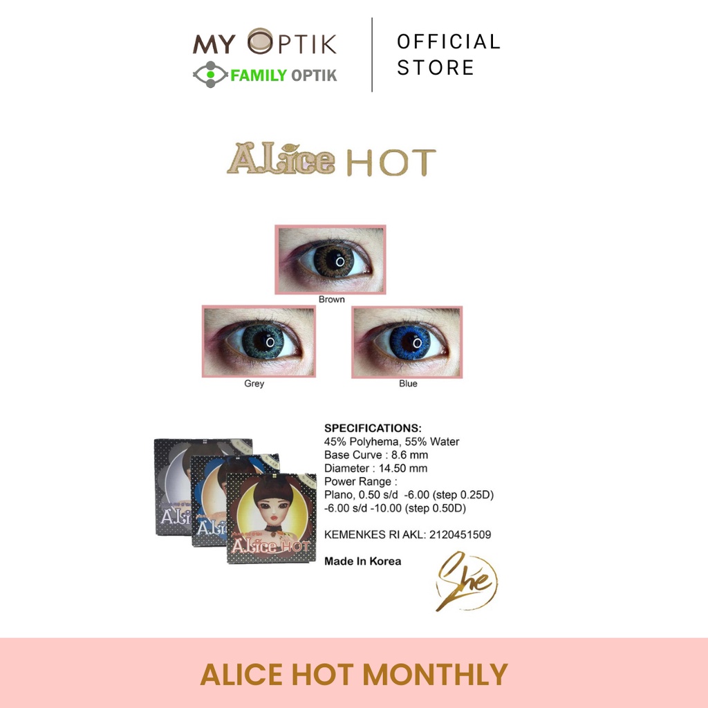 Softlens warna Alice Hot by she