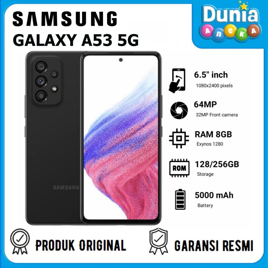 SAMSUNG GALAXY A53 5G 8/128 GB - 8/256 GB - GARANSI RESMI SEIN