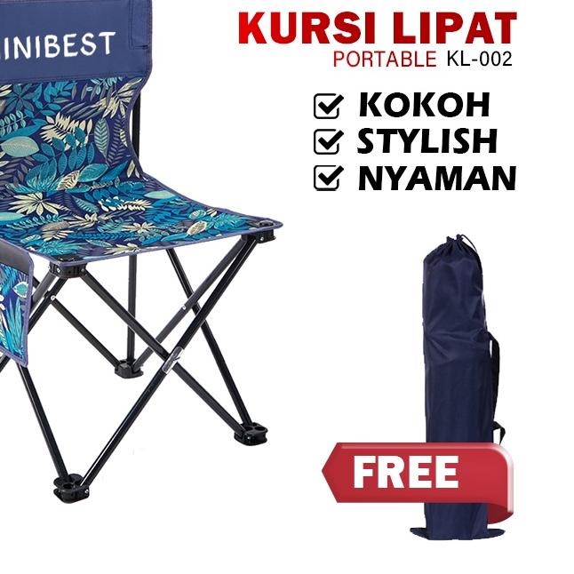 ➯ [TERLARIS] MINIBEST Kursi Lipat Camping Kursi Lipat Outdoor Portable Kursi Gunung Bangku Extra Bes