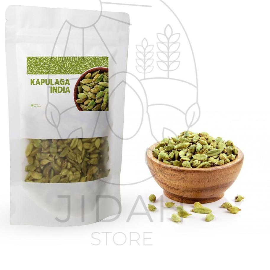 

◊ Kapulaga India Hijau 50 gr Import Green Cardamon Premium Quality kapolaga arab kering kapol ☉