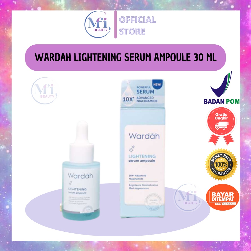 MFI - WARDAH LIGHTENING SERUM AMPOULE | NETTO 30 ML &amp; 8 ML