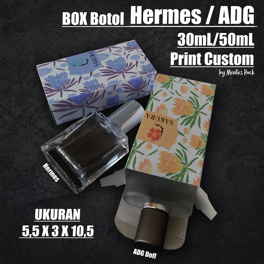 

BOX CUSTOM herrmess / box botol hhermes adg PRINT / Box 5,5x3x10,5