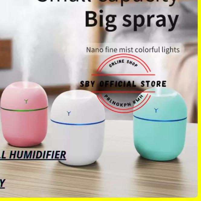 ➱ Diffuser Mini Humidifier USB  Sprayer Air Purifier LED Ruangan ♣