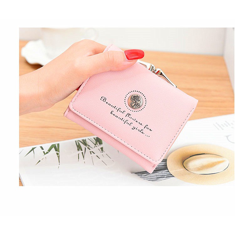 FYGALERY A860 DOMPET BEAUTIFUL FLOWERS FOR BEAUTIFUL GILRS DOMPET MINI DOMPET LIPAT DOMPET IMPORT