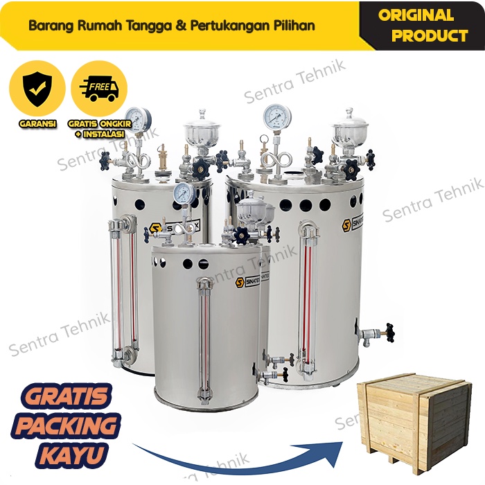 Sinatex Boiler Setrika Uap Laundry 10 Liter Siap Pakai Lengkap SINATEX