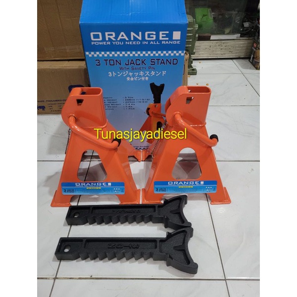 ORANGE Jack Stand 3Ton / Dongkrak Penyanggah Mobil (1Set)