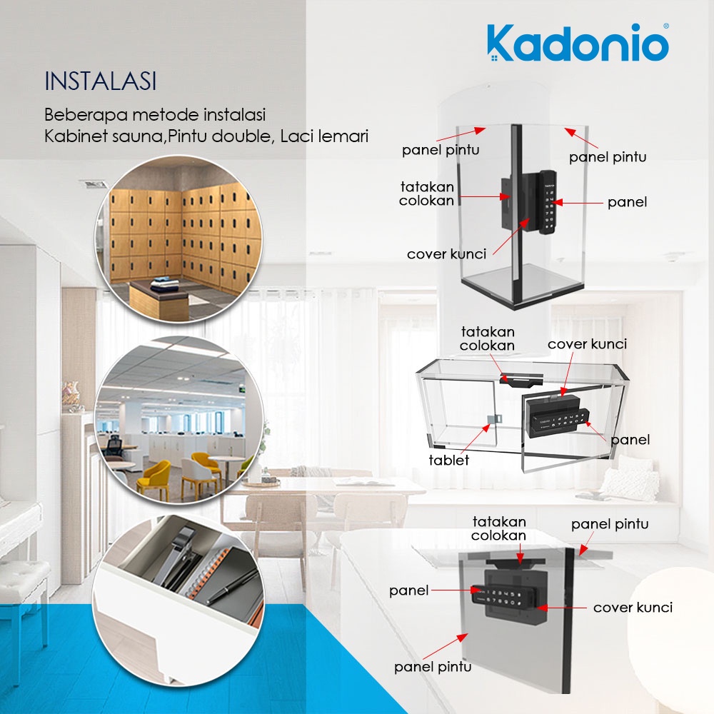 Kadonio kunci kabinet elektronik Kunci password Elektrik Kunci Laci Kabinet tempat umum Kunci Lemari Pintar kunci lemari besi kunci lemari kayu