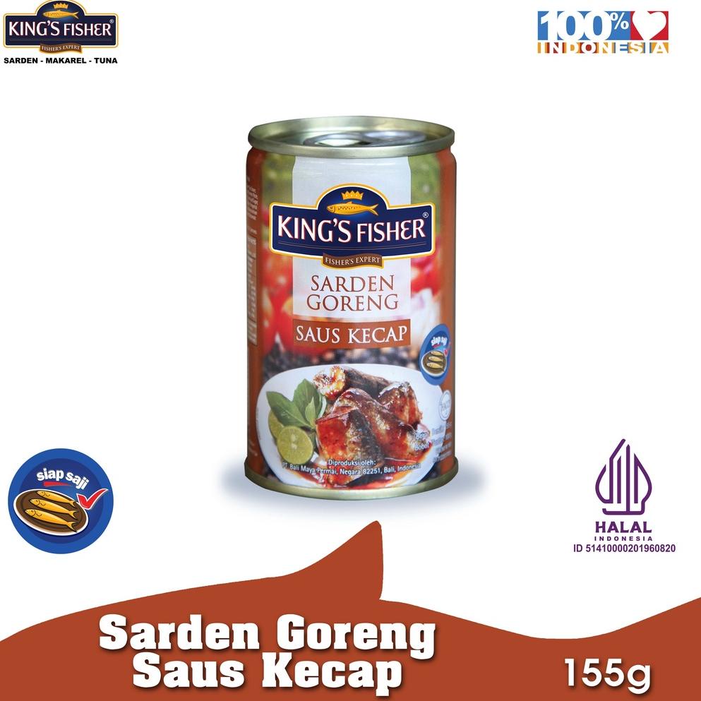 

5.5 SALE King's Fisher Sarden goreng mini rasa saus kecap Makanan Kaleng 155 gr
