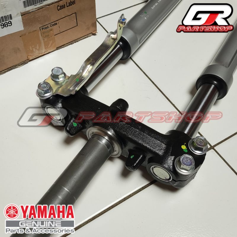 segitiga + shokbreaker set depan silver mio smile soul fino ori ygp original yamaha shok breker shokbreker segitiga garpu