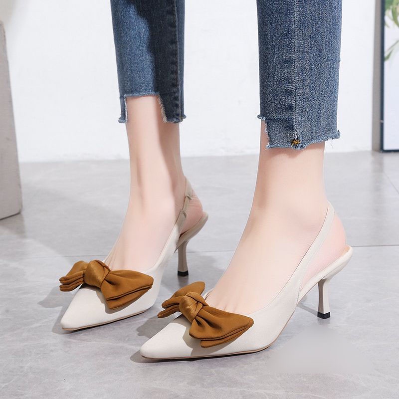 RYX - Colour Double Sepatu High Heels Slip On Wanita Fashion Pesta - Ori Import