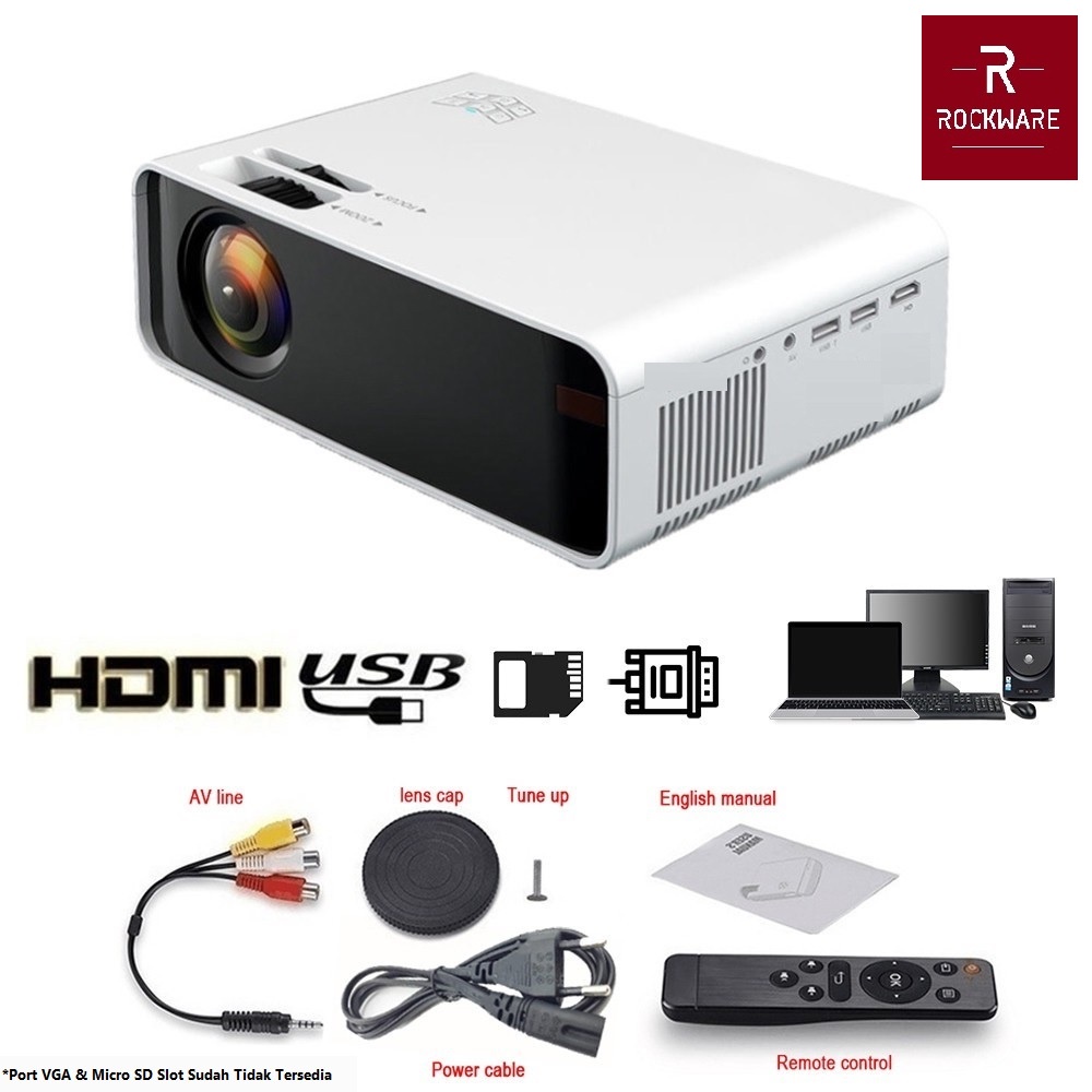 W80 - Smart Android Projector 3000 Lumens - 1080P Support - Proyektor Pintar Android 3000 Lumens