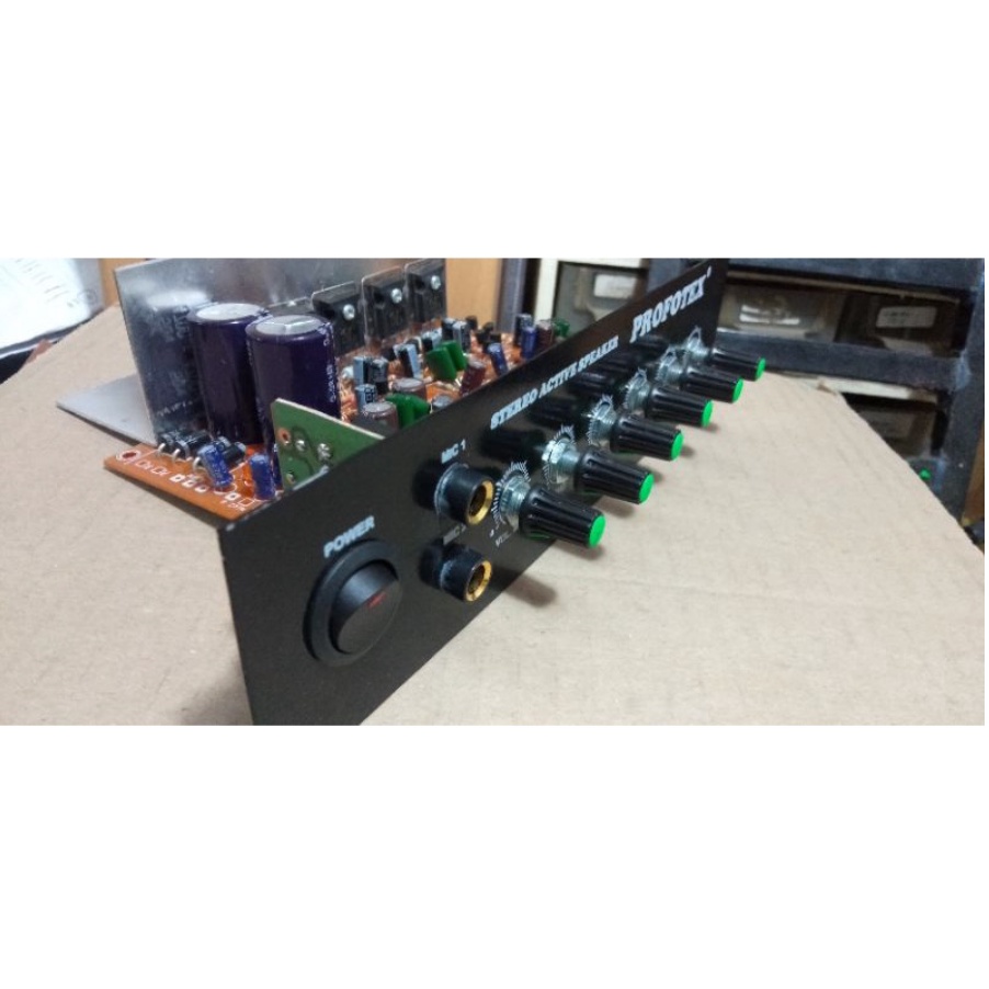 Rangkaian Kit Modul Power Amplifier Speaker Aktif Stereo Plus Echo SUB