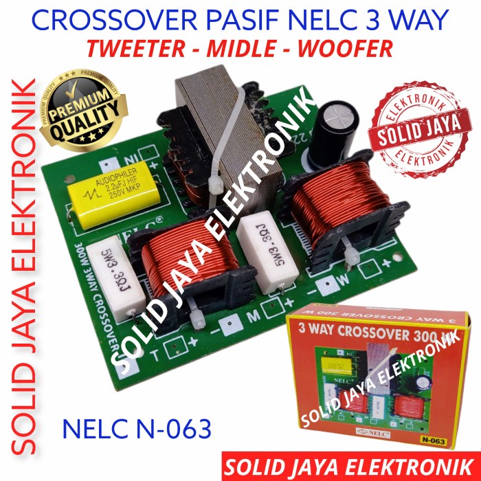 Speaker Crossover 3 Way Pasif Tweeter Midle Woofer Cross Over Pasif Nelc 063