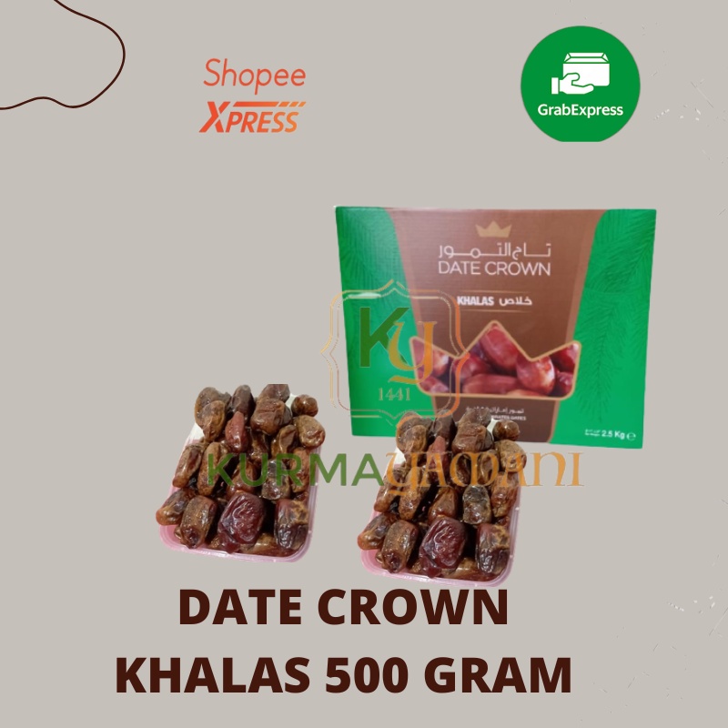 

Kurma Date Crown Khalas 500 Gram ( Repacking ) / Kurma Khalas Jumbo / Kurma Date Crown