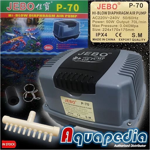 Terlaris Aerator Jebo P70 Pompa Udara Aerator Hiblow Air Pump Blower