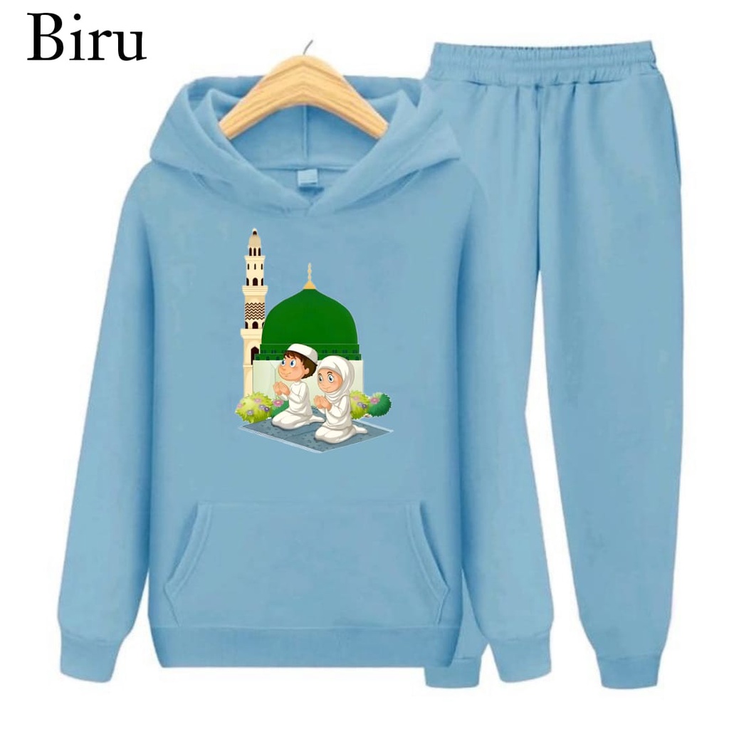 Hzl_outfit Hoodie Setelan Anak Anak Uniseks Islami Berdoa S,M,XL