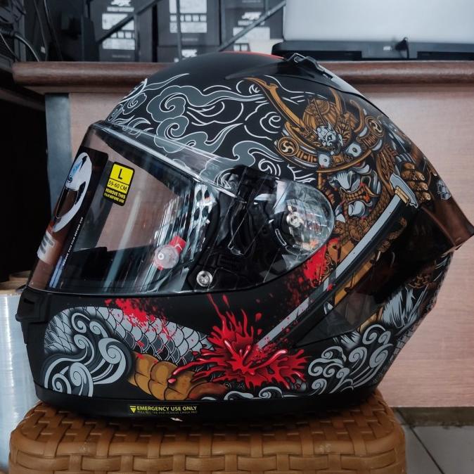 Helm Njs Zx-1R Hanzo Black Doff Full Face Njs Zx1R Storfeecaa