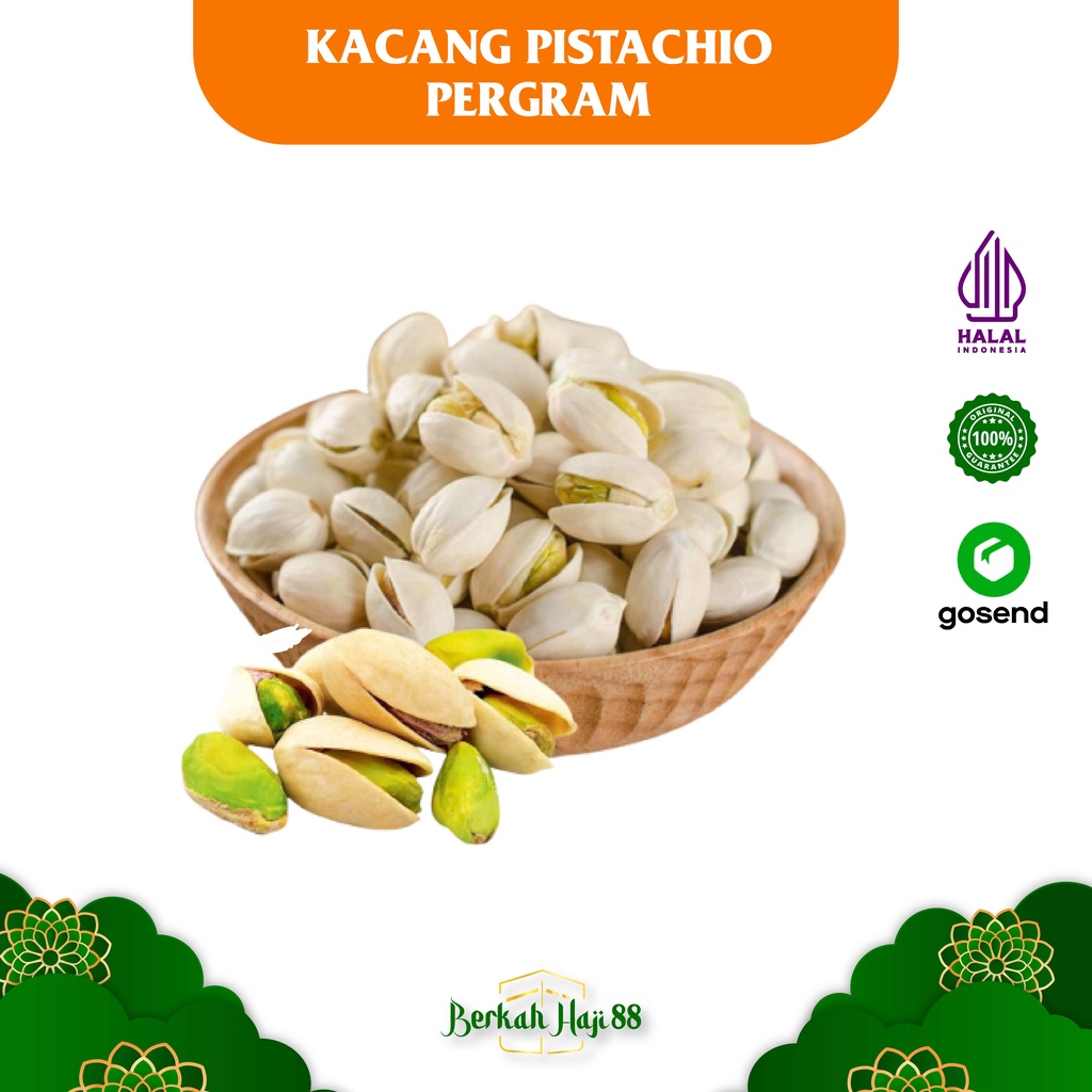 Kacang Pistachio Snack Sehat Kacang Fustuk Oleh-Oleh Haji Umroh