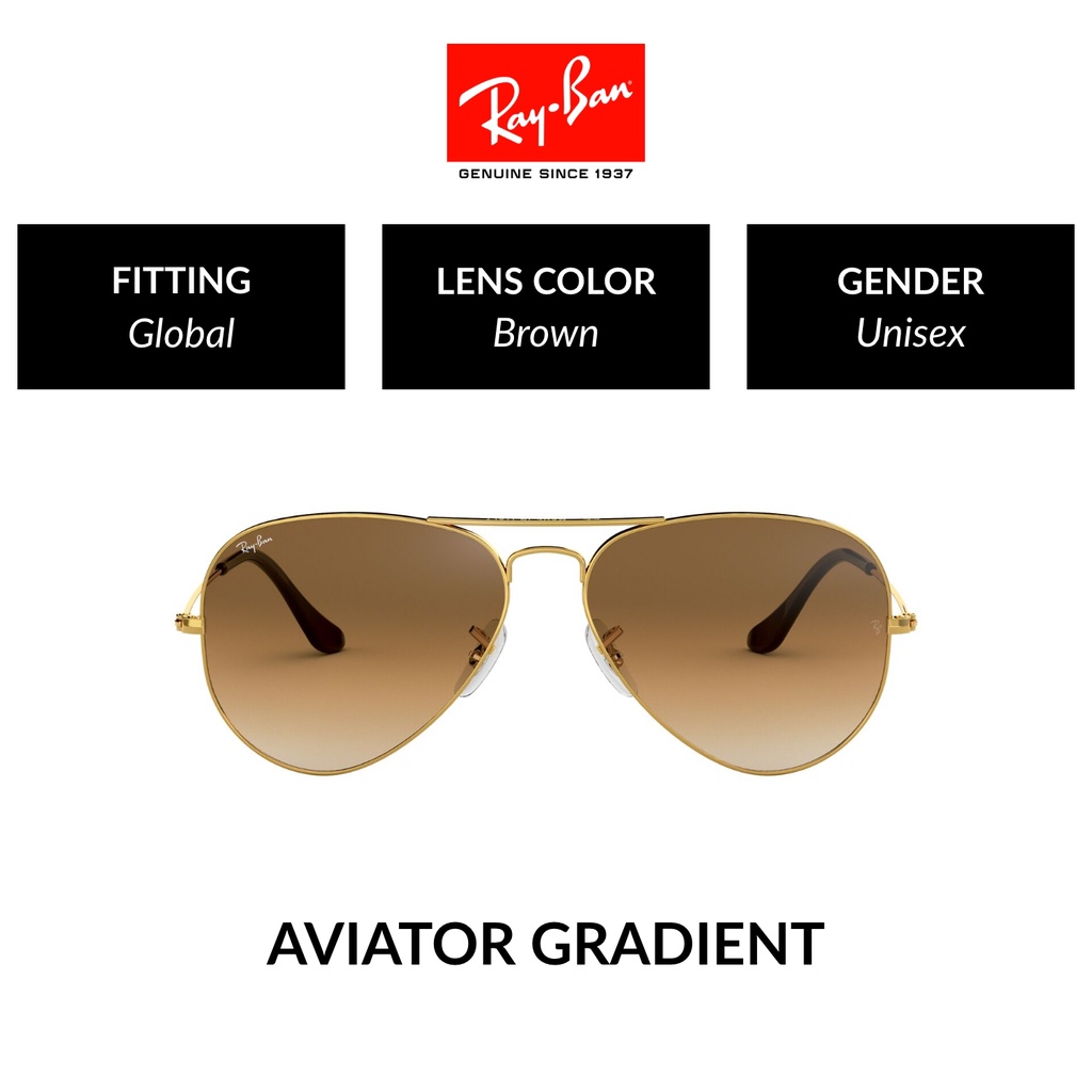 RAY-BAN Aviator Large Metal | RB3025 001/51 | Global Fitting | Sunglasses| 58mm
