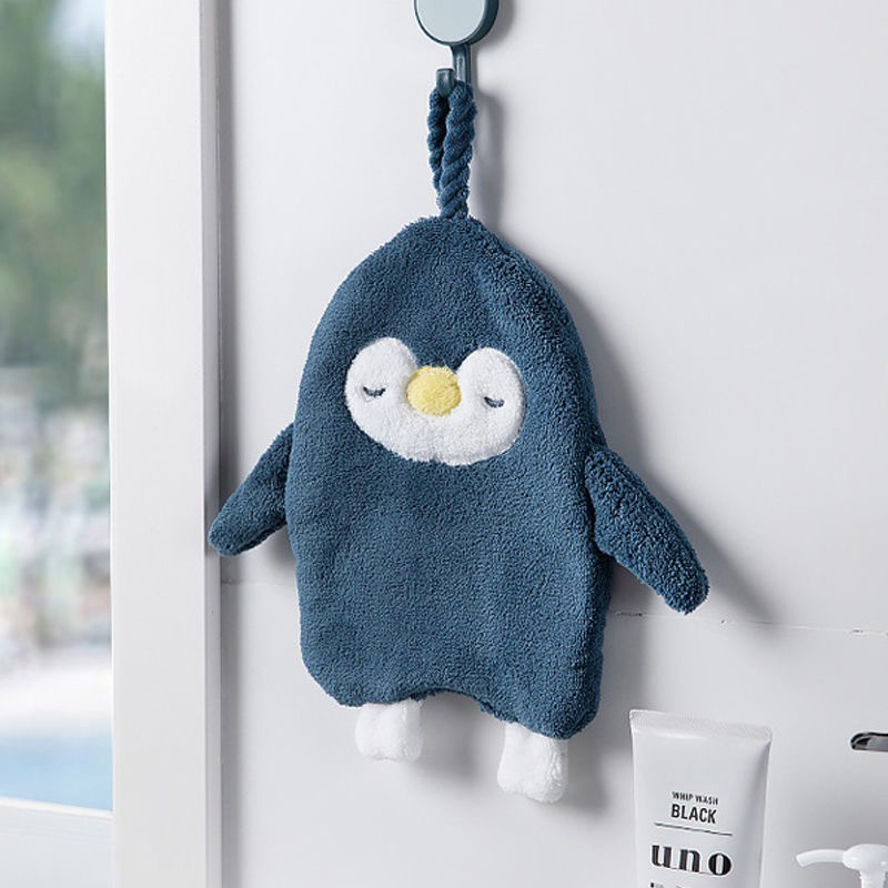 LAP TANGAN HANDUK KARAKTER PENGUIN LUCU HAND TOWEL GANTUNG DAPUR IMPORT MURAH