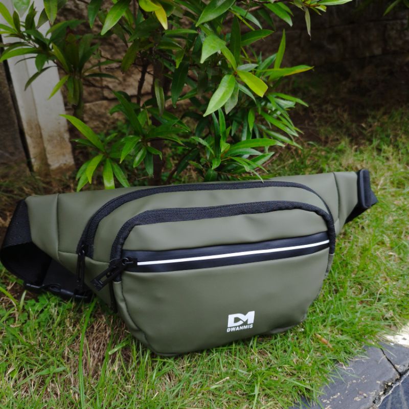 Waistbag Pria Exclusive Bahan Balon Super | Tas Selempang Pria Original Merk DM Waterproof