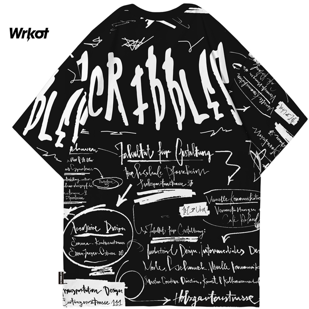 Workout Stretwear x Scribbles Kaos Oversize Original Workout Basic Scratch