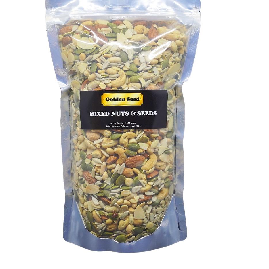 

☉ MIXED NUTS & SEEDS 1 KG PREMIUM - TRAIL MIX NUT & SEED - MIXNUT 1000 GRAM ✯