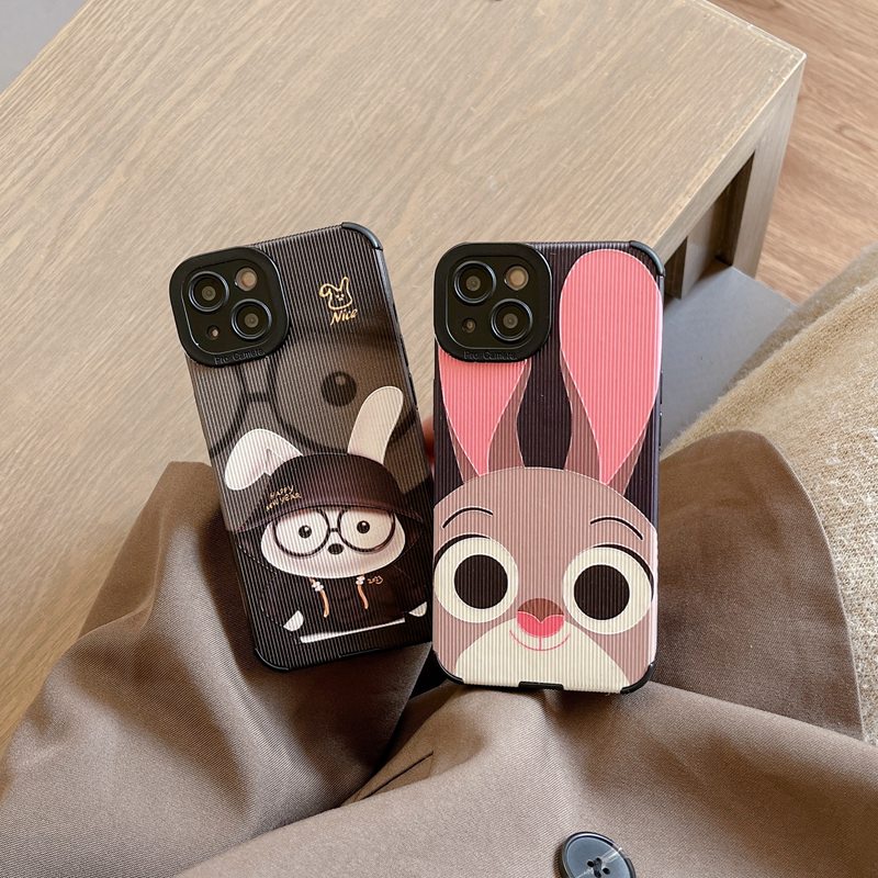 Zootopia Judy Leather SoftCase iP iPhone 7 8 + Plus XS XR 11 12 13 14 Pro Max Pink Casing hp iPhone XR kESING