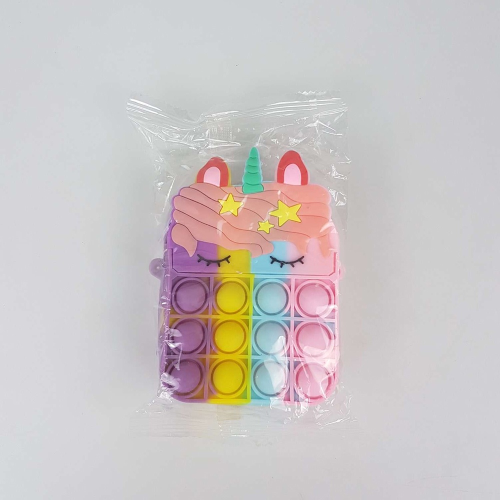 Mainan Tas Silikon Pop Tombol Tekan Push Button Pop Silicone Bag