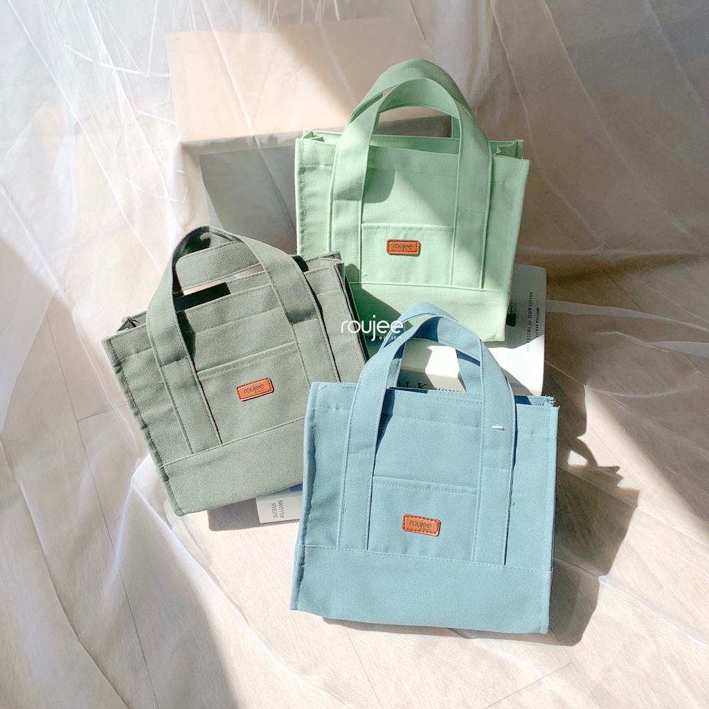 DAISY MINI BAG BY ROUJEE - TAS KOREA TAS KANVAS PREMIUM TAS MINI TAS GEMES TAS UNIK SLINGBAG