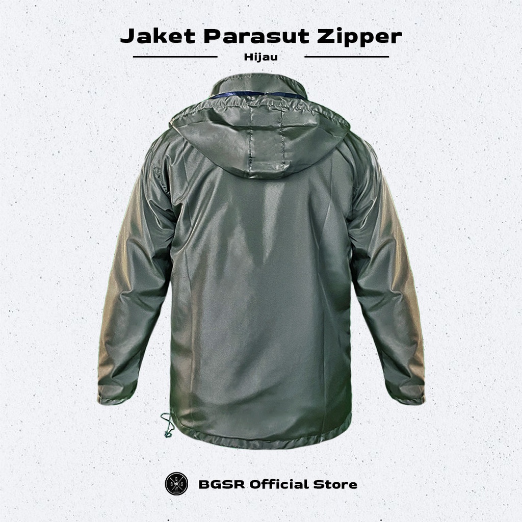 Jaket Parasut Bomber Pria Zipper Sleting Kantong Dalam Premium Jacket