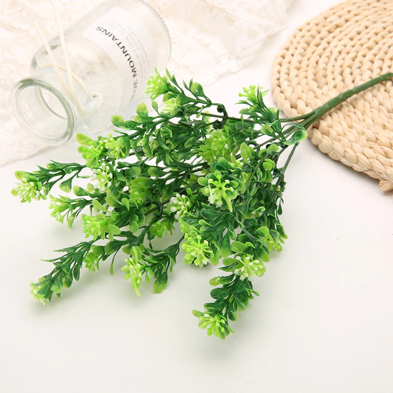 Daun Bunga Soka Artificial / Tanaman Plastik Hias Dekorasi Rumah Natural Minimalis / Rumput Plastik