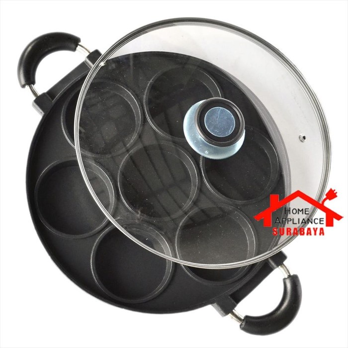 Terlaris Cetakan Kue Lumpur Martabak Mini 7 Lubang Datar Anti Lengket Q2 8506