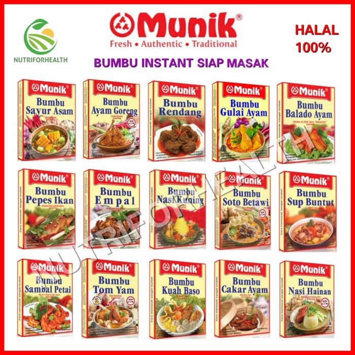 

[Ready Stock]cod Bumbu Instan Munik Rasa Semur Kepting Saus Padang Laksa Pesmol Ikan - Pesmol Ikan