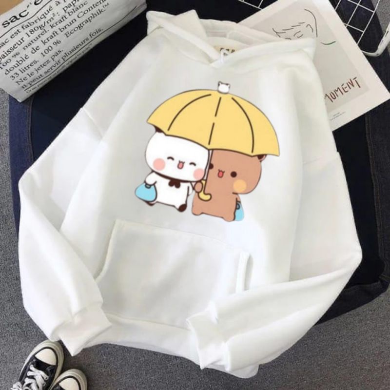 DUA PAYUNG _ Sweater Hoodie Anak Perempuan Mint | Jaket Anak Cewek Lucu (Sablon DTF)