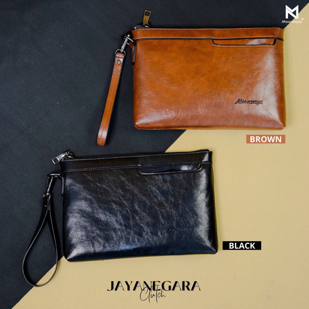 CLUTCH PRIA KULIT JAYANEGARA ORIGINAL MONZAYA MOONZAYA FASHION STYLE FORMAL KERJA KANTOR SIMPLE BAHA