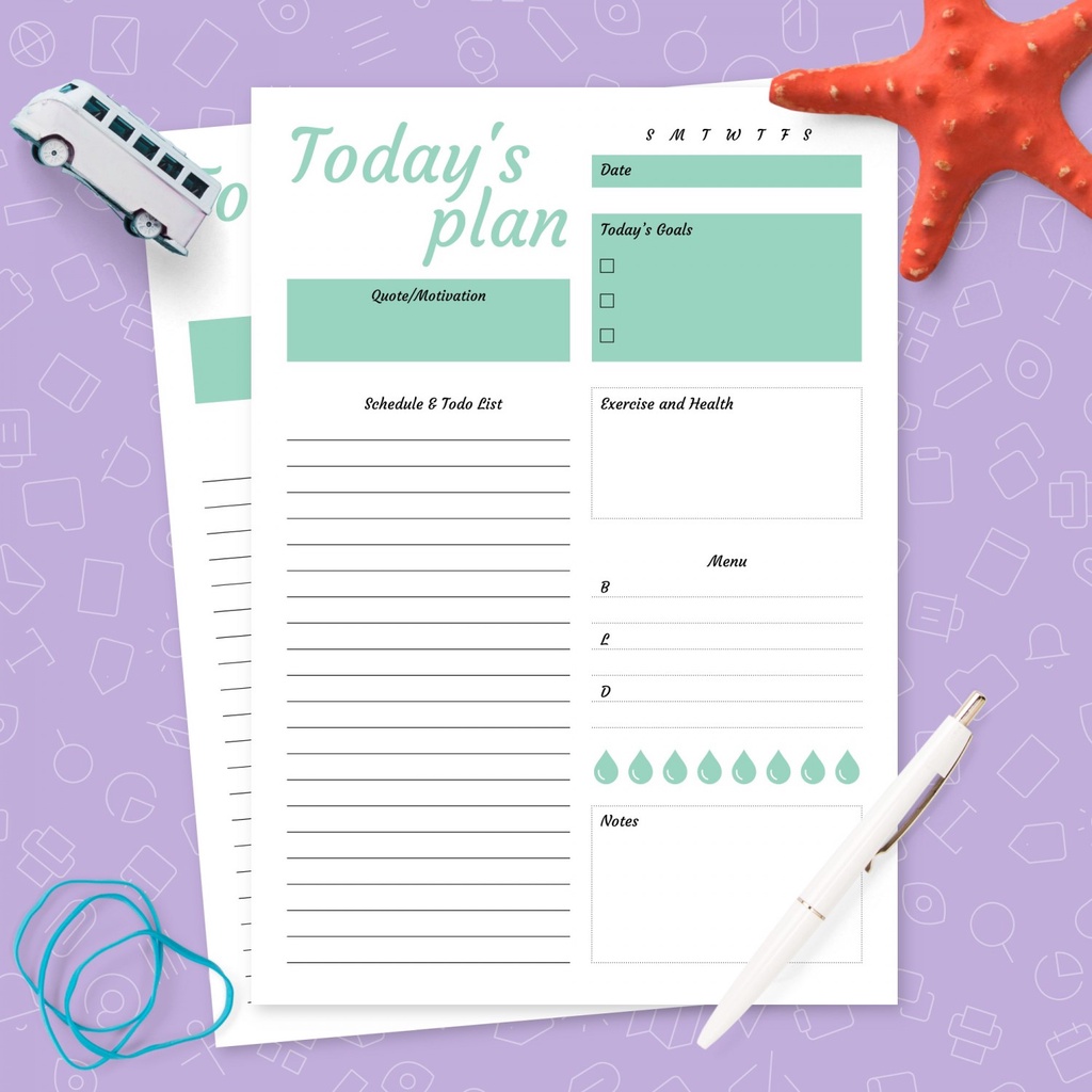 

[DOKI] 7 Lembar Habit Tracker Binder Planner/ To Do list/ Daily Planner/ Weekly Planner - TDL024