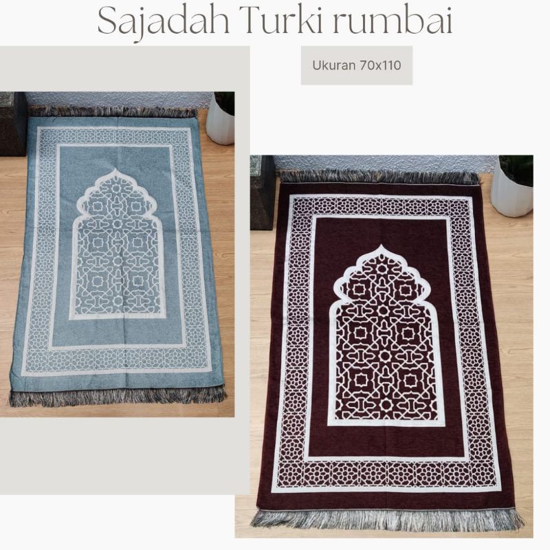 sejadah travel bahan rajut simpel/ sejadah travel murah