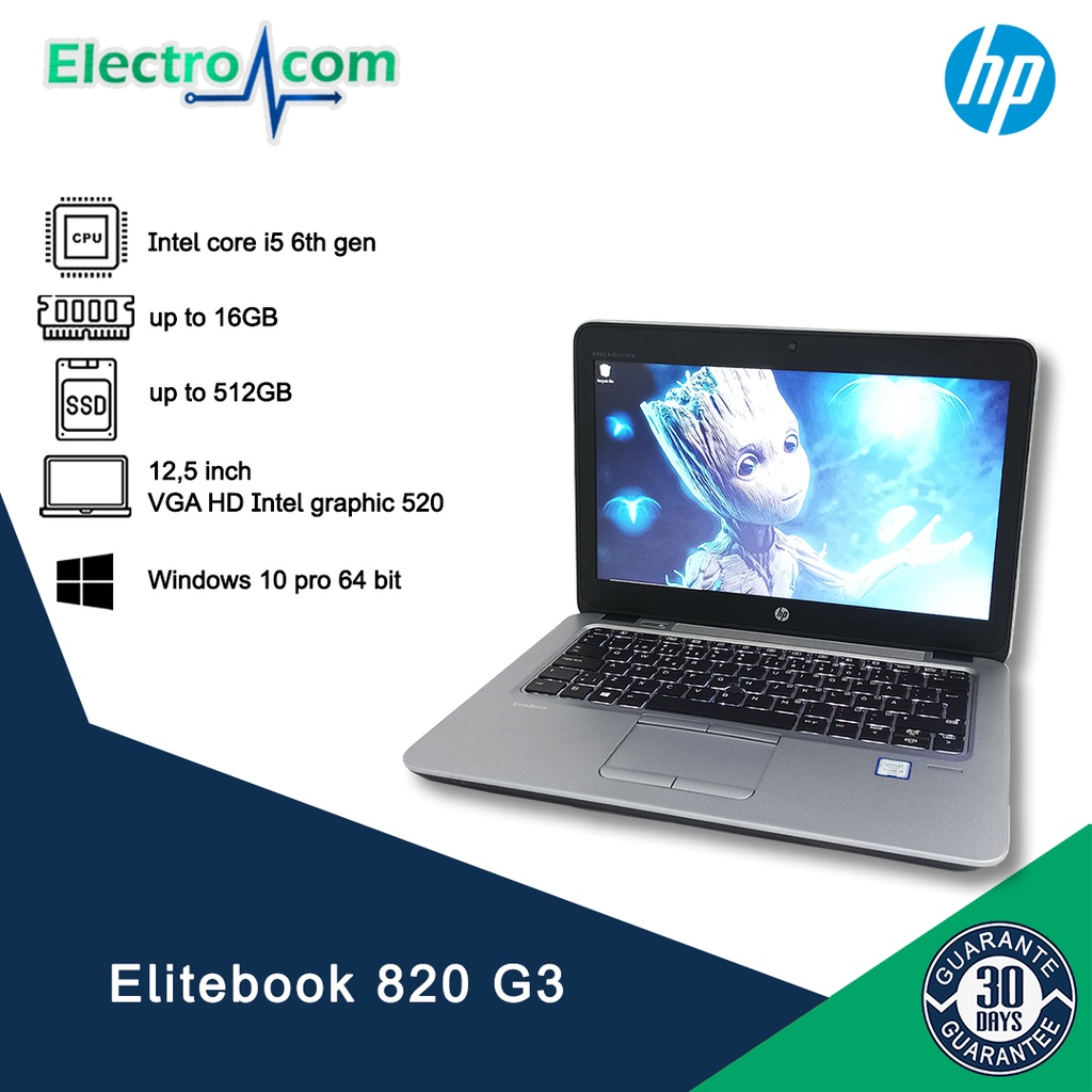 Laptop HP Elitebook 820 G3 Touchscreen i5 Gen6 RAM 16GB SSD 512GB Slim