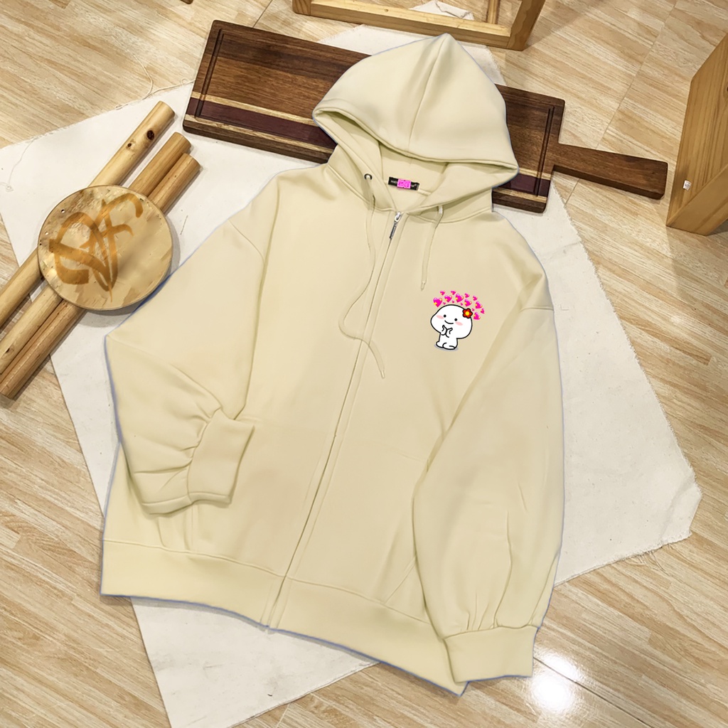 Hoodie Zipper Cuby Pentol Cute Unisex | Dhea Fashion