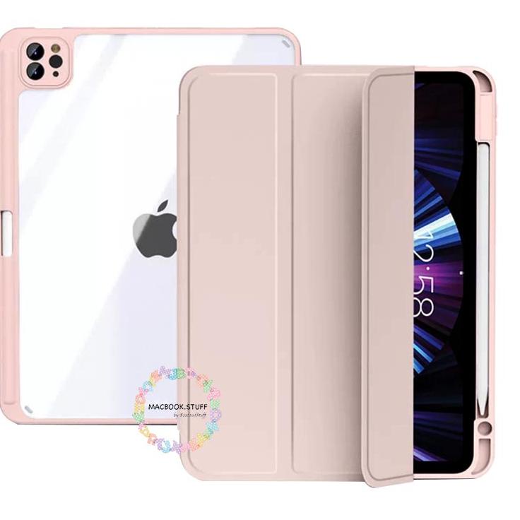 ✯ Acrylic Case IPAD With Pen Holder for IPAD AIR 3 4 / IPAD GEN 7th 8th 9th / IPAD PRO 11 12.9" inch