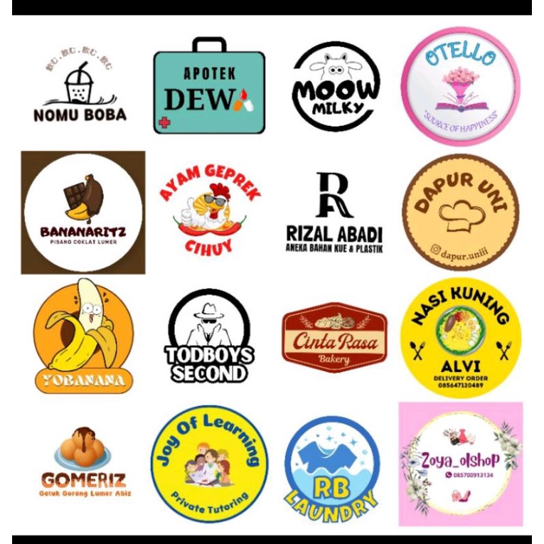 logo olshop makanan untuk wirausaha , design suka suka