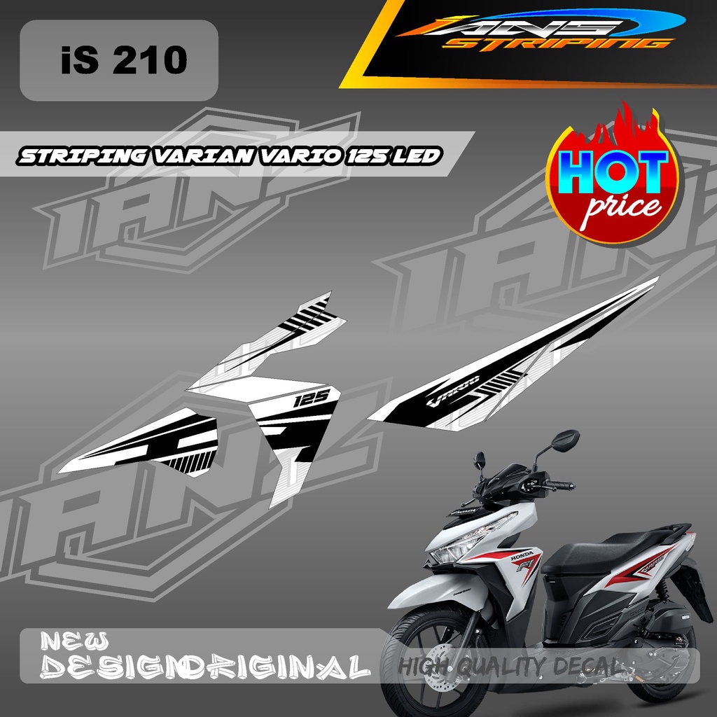 DECAL VARIO 125 LED VARIAN SIMPEL / STIKER SEMI FULL BODY HONDA VARIO 125 LED / STIKER KERETA VARIO 125 IS210