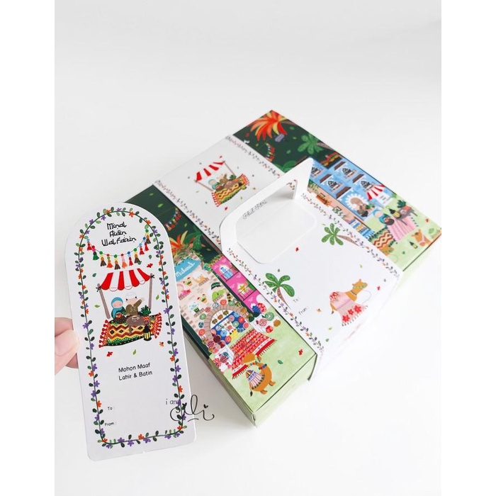 

(Box Souq22) Box Kotak Kue Lebaran Idul Fitri 22 X 22 X 8 (Isi 10 Set) 041