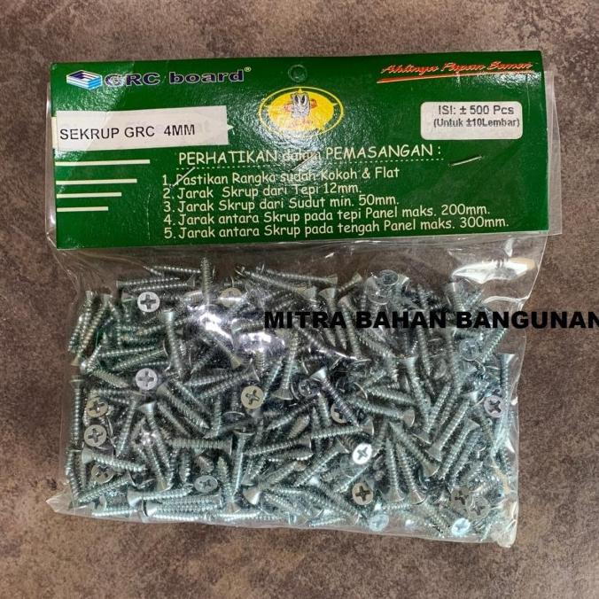 Skrup Fiberflat GRC Board 4MM (Satchet) 500 PCS