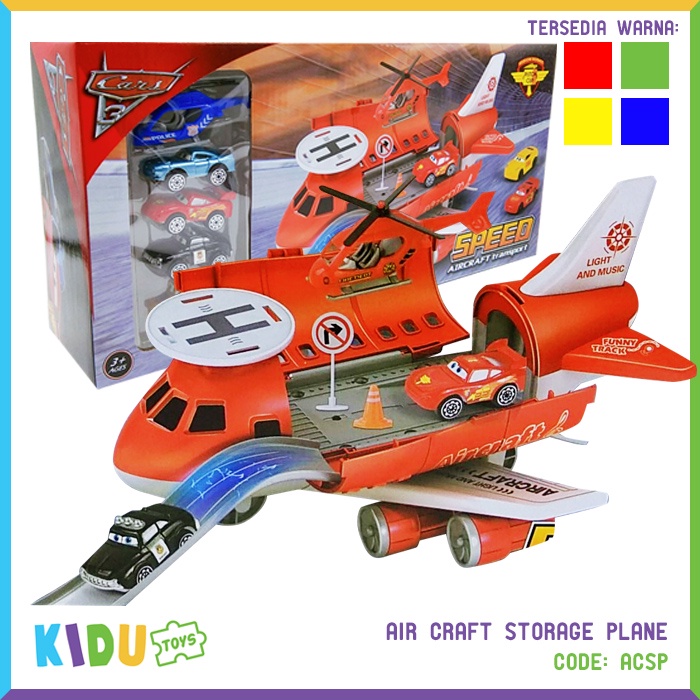 Mainan Pesawat Mobilan Anak Air Craft Storage Plane Kidu Toys