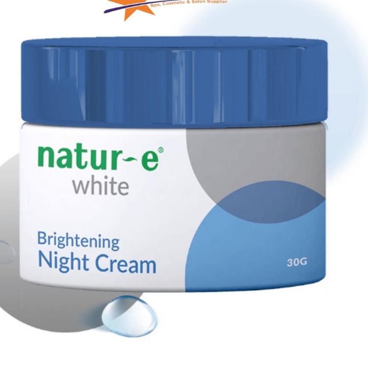 ➲ ✨STAR✨ Natur-E  White Night Cream 30 gr (NIGHT CREAM KEMASAN PUTIH BIRU) | KRIM MALAM MENCERAHKAN 