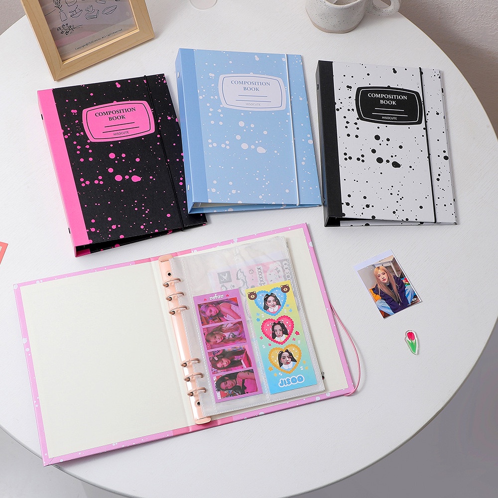 (Ready) Binder hard cover A5 composition book - album photocard pc 6 Ring