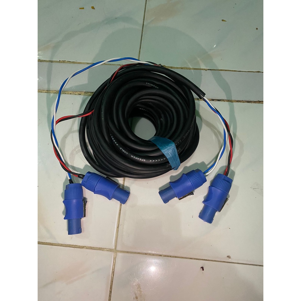 kabel speaker isi 4x2,5mm panjang 20M lengkap dengan speakon