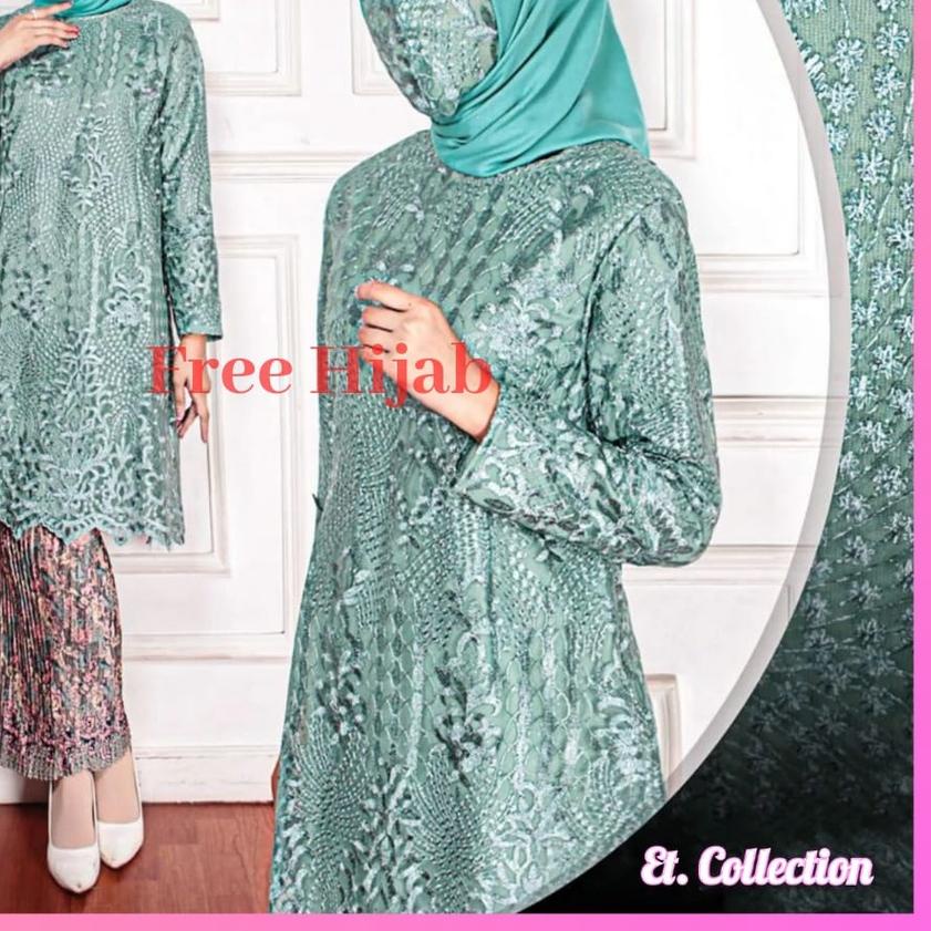 ♂ Tunik Brukat Jumbo - Kebaya Jumbo ld 140 - Dress Pesta Jumbo - Setelan Kebaya Modern ➣